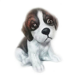 Liten sittande hund