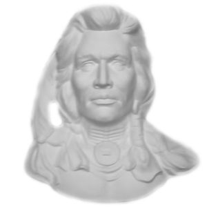 Indianansikte prydnad