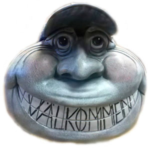 Välkomststen med keps