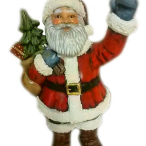 Vinkande tomte med säck