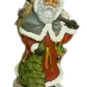 Tomte med säck och gran