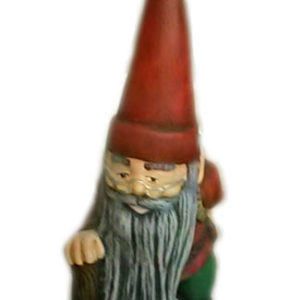 Tomte med ryggsäck och mus
